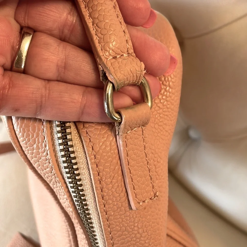 Vittoria Napoli crossbody / handbag Med lots space genuine leather peach rose